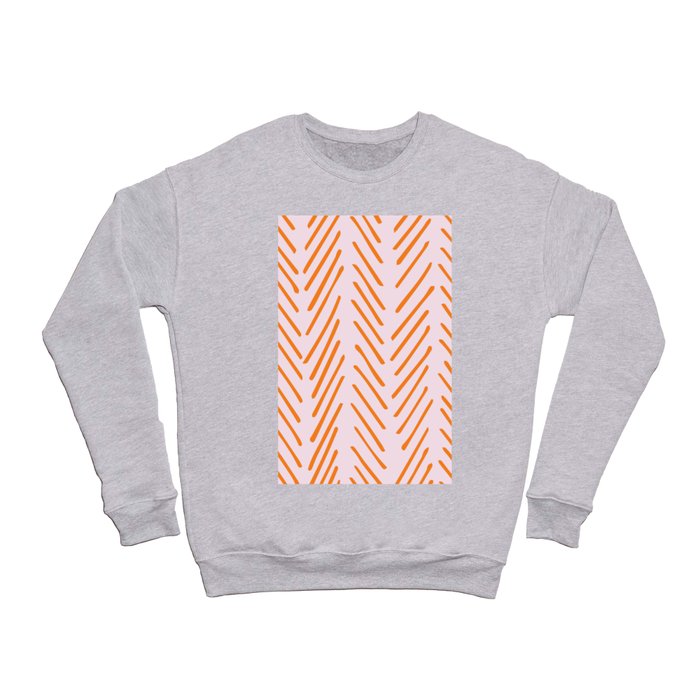 Orange And Pink Boho Mudcloth Pattern  Crewneck Sweatshirt