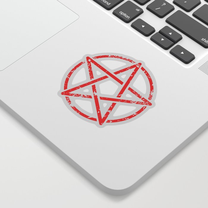 Red Pentagram Sticker