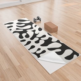 White Matisse cut outs seaweed pattern 3 Yoga Towel