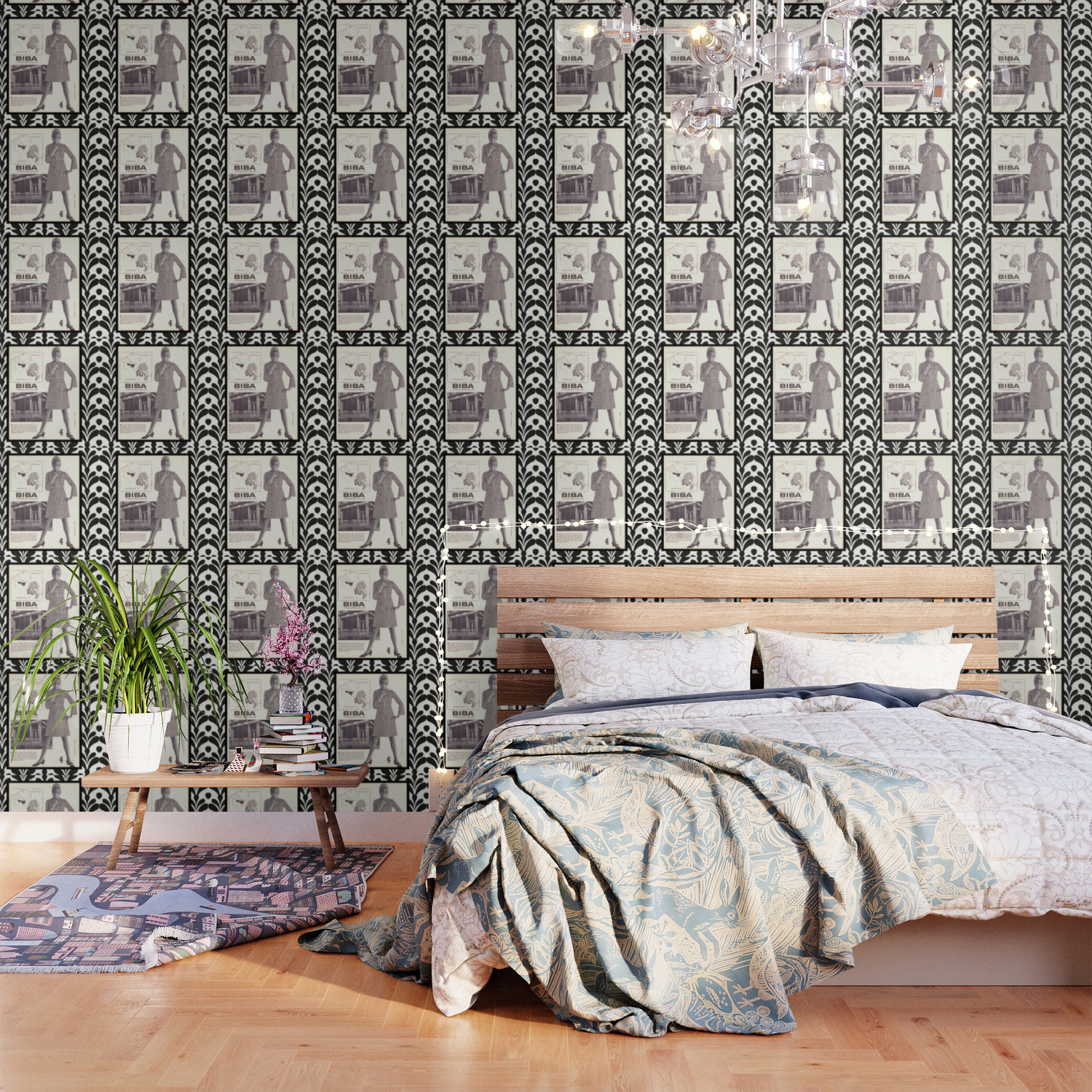 1970s Fashion A Page From Biba Newspaper Wallpaper By London Days Society6