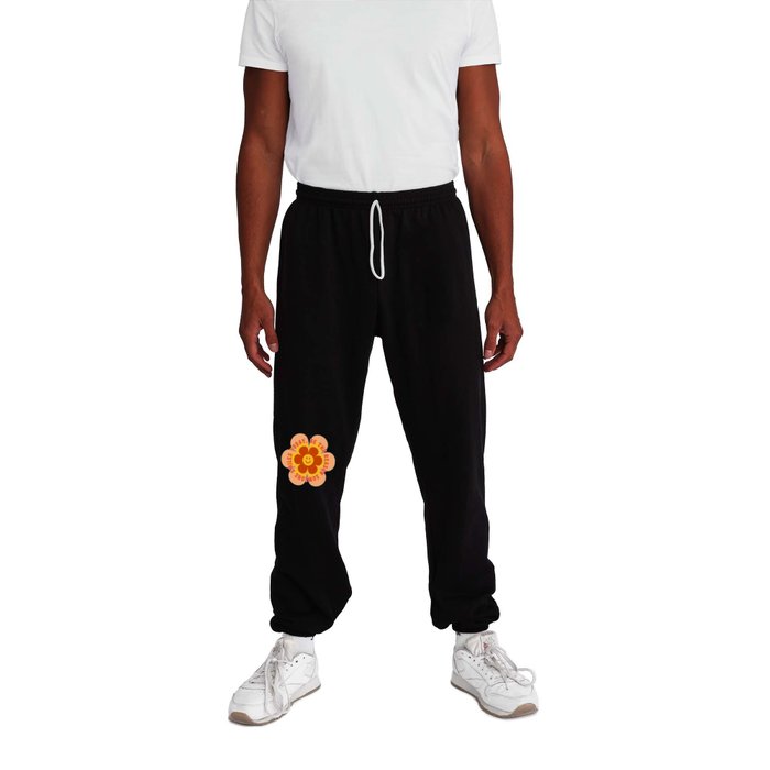Be the reason someone smiles today - 60s 70s retro cherry blossom smiley typography  Sweatpants
