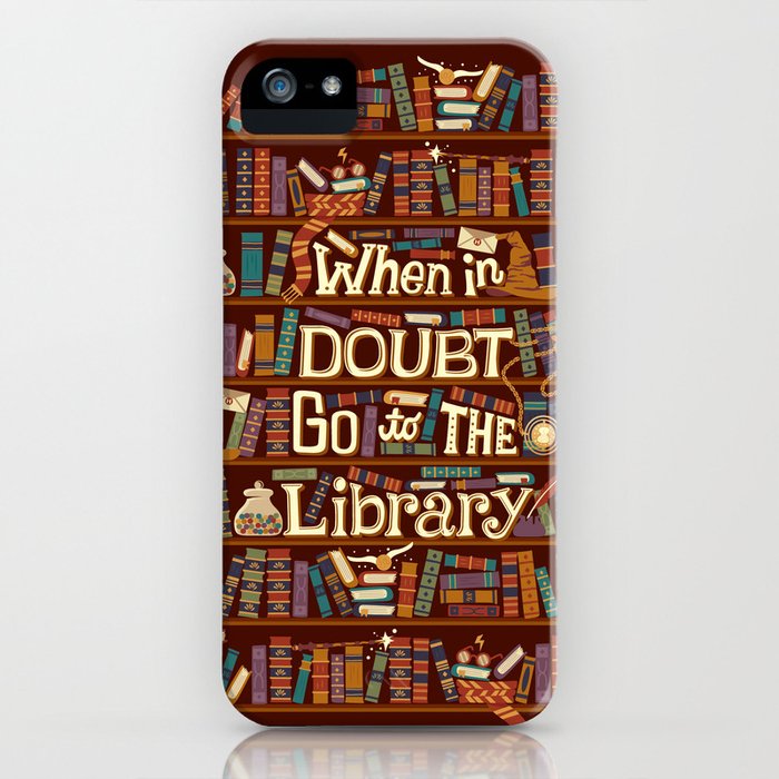 go to the library iphone case