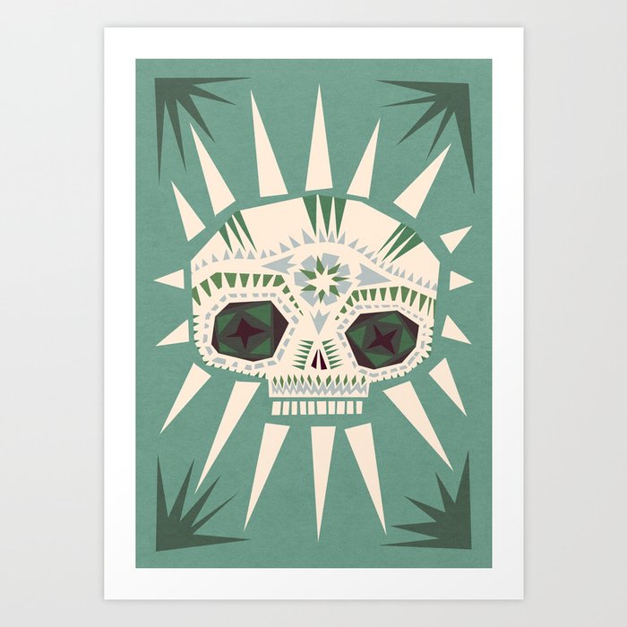 Discover the motif SUGAR SKULL II by Yetiland as a print at TOPPOSTER