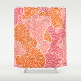 Coral Reefs Abstract - Pink & Orange Shower Curtain