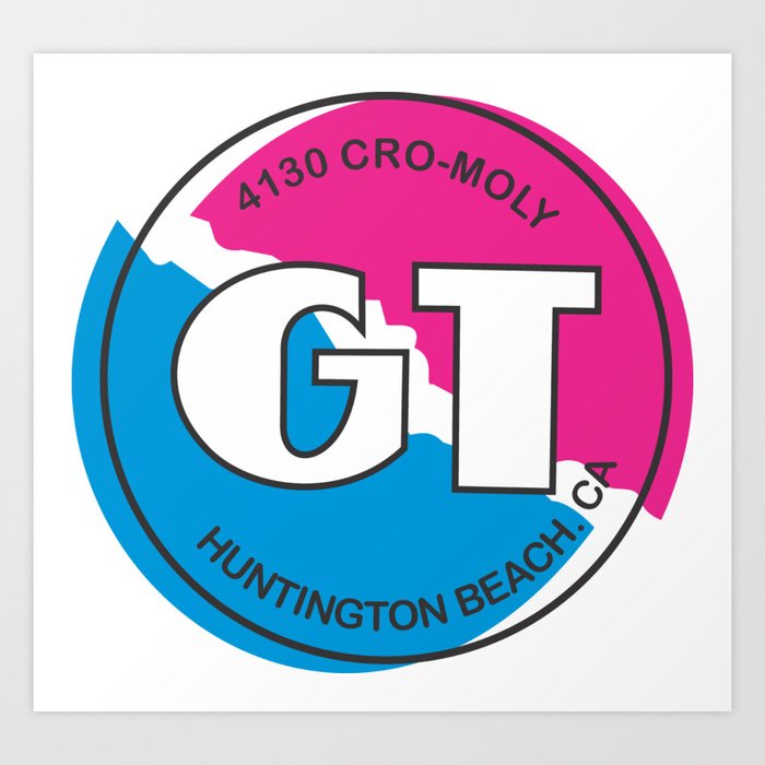 GT bmx logo Art Print by BMX museum Society6