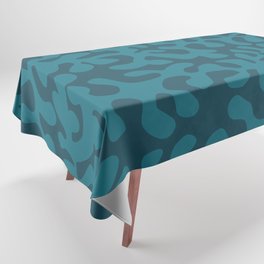 Abstract Cut Out Pattern - Blue Tablecloth