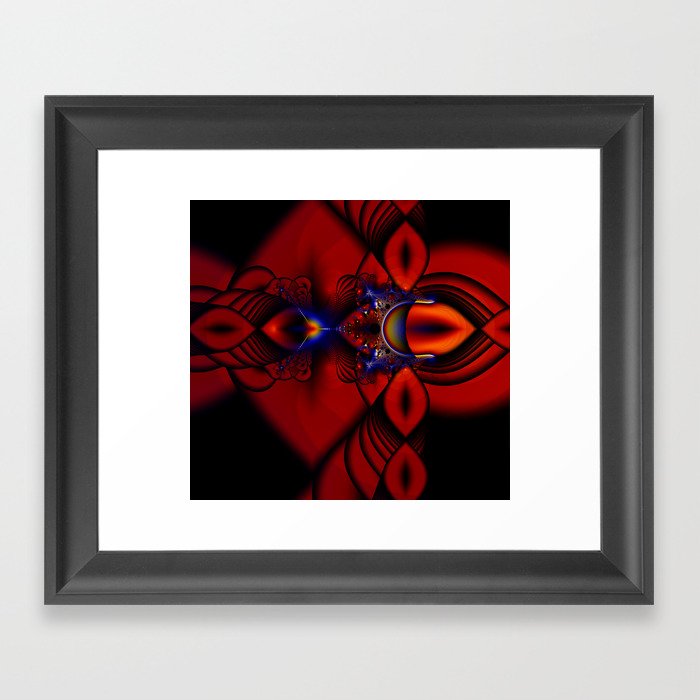 Ruby Abstract Stained Glass Window Framed Art Print By Dianeclancy