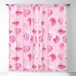 Kitsch Valentine's  Pink Party  Blackout Curtain