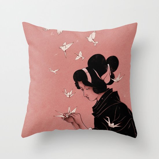 Becoming the Birds Throw Pillow