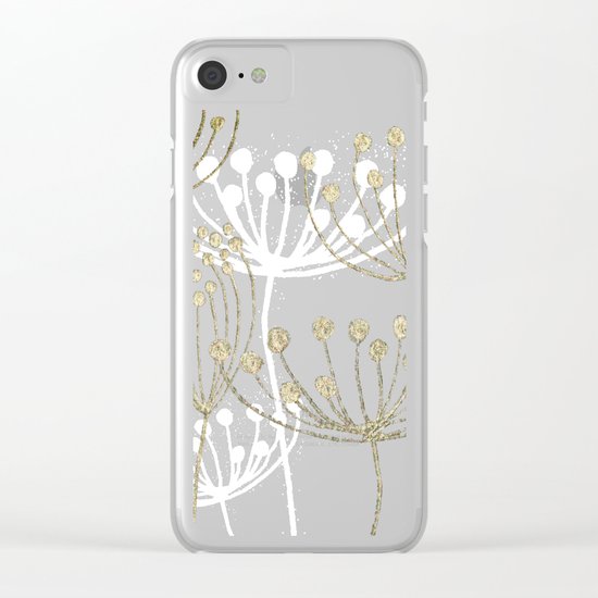 WONDERGARDEN ROSEGOLD BLUE Clear iPhone Case