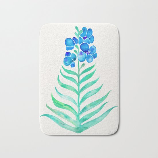 Blooming Orchid – Mint & Blue Palette Bath Mat