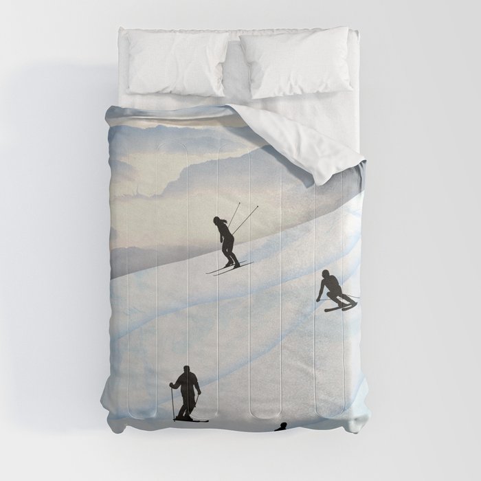 Skiing in Infinity Comforter