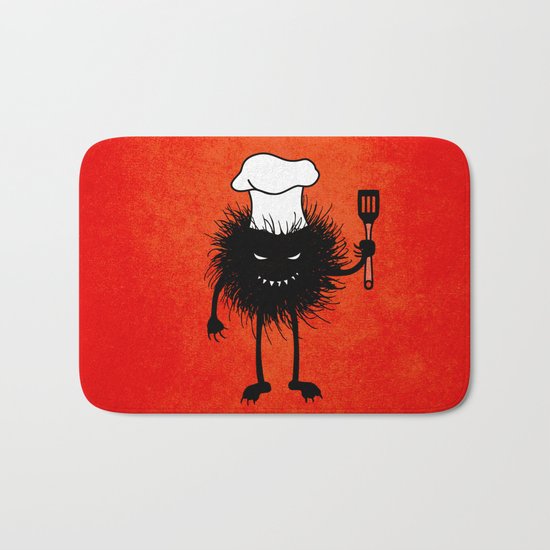 Evil Bug Chef Loves To Cook Bath Mat