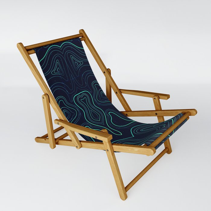 topographic background Sling Chair