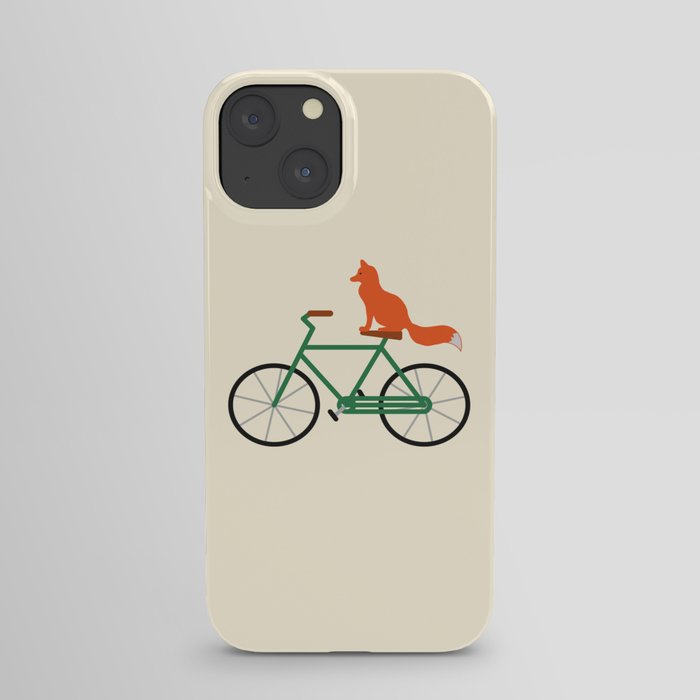 Fox Riding Bike iPhone Case