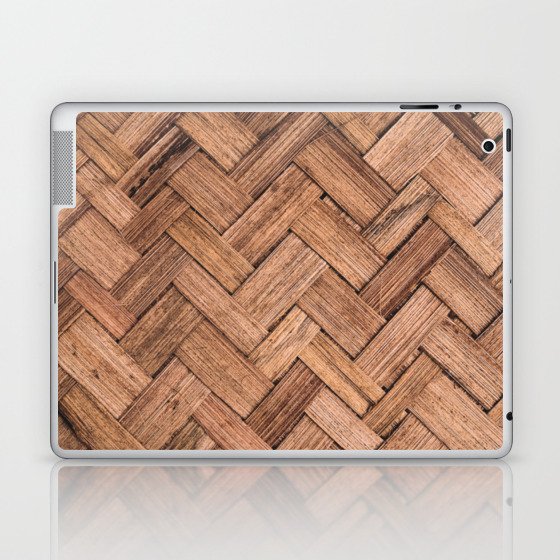 Rustic Woven Wood Laptop & iPad Skin