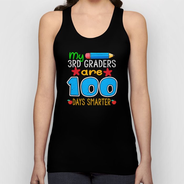 Days Of School 100th Day 100 Teacher 3rd Grader Tank Top