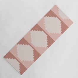Soft Blush Pink Kilim Pattern Yoga Mat