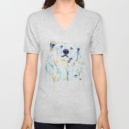 Polar Bear Unconditional Love V Neck T Shirt