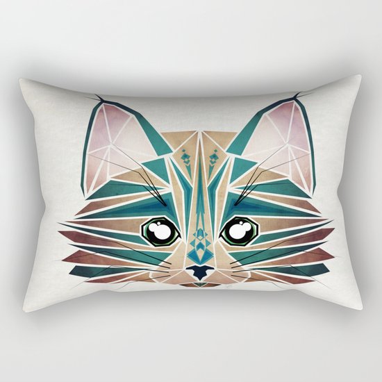 blue cat Rectangular Pillow