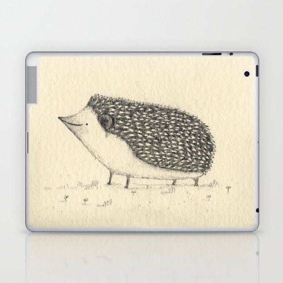 Monochrome Hedgehog Laptop & iPad Skin