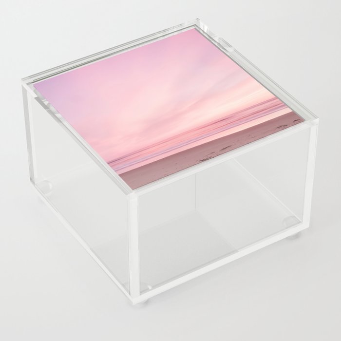 Pink Sky Beach Acrylic Box
