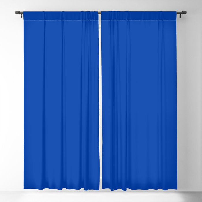 Solid Blue Color Blackout Curtain