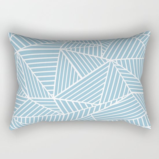 Ab Lines Sky Blue Rectangular Pillow