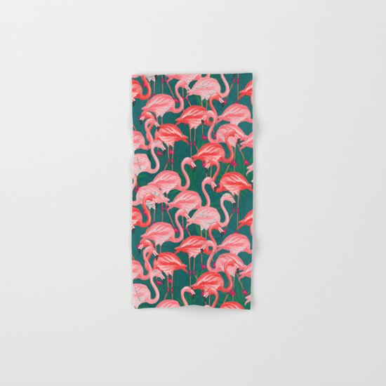 flamingo tropical Hand & Bath Towel