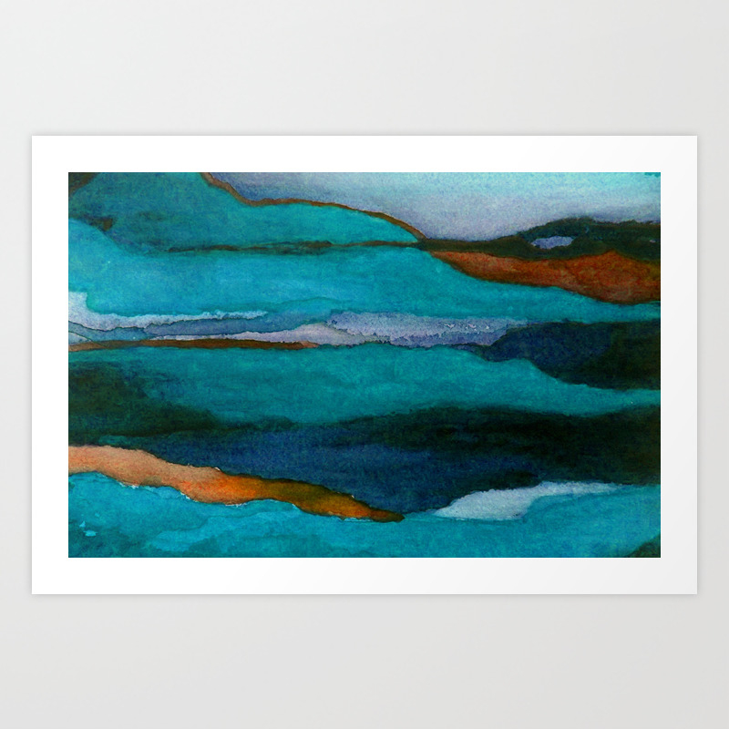 A Dark February Redux1 Abstract Watercolor Painting Art Print By