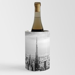 Dubai Black and White Skyline Wine Chiller