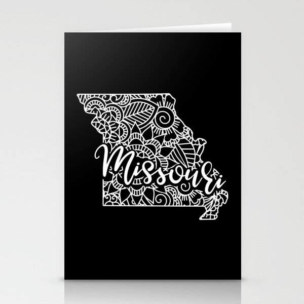 Missouri State Mandala USA America Pretty Floral Stationery Cards