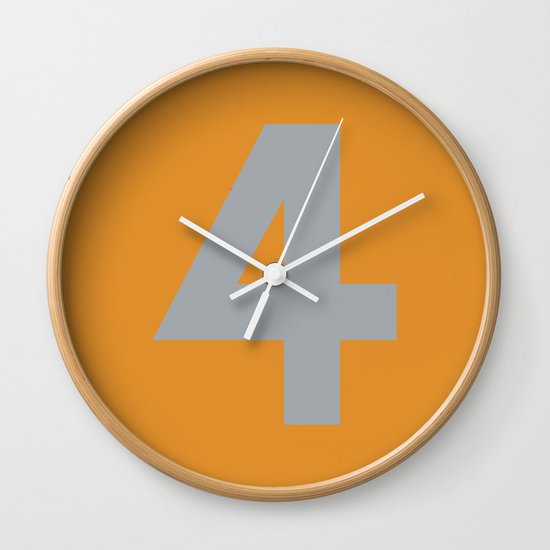 Number 4 Wall Clock