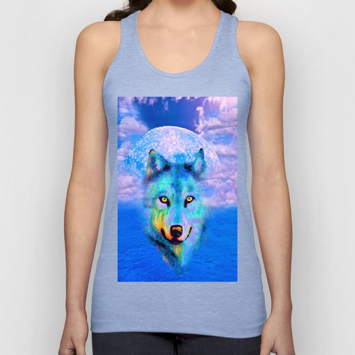 Wolf Moon and the Deep Blue Sea Tank Top