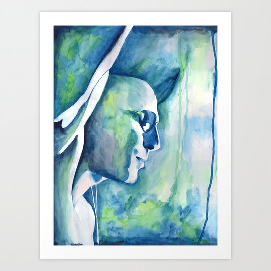 She's Turning Blue Art Print