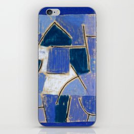 Bauhaus Paul Klee Blue Night Painting Abstract Mid century modern Geometry  iPhone Skin