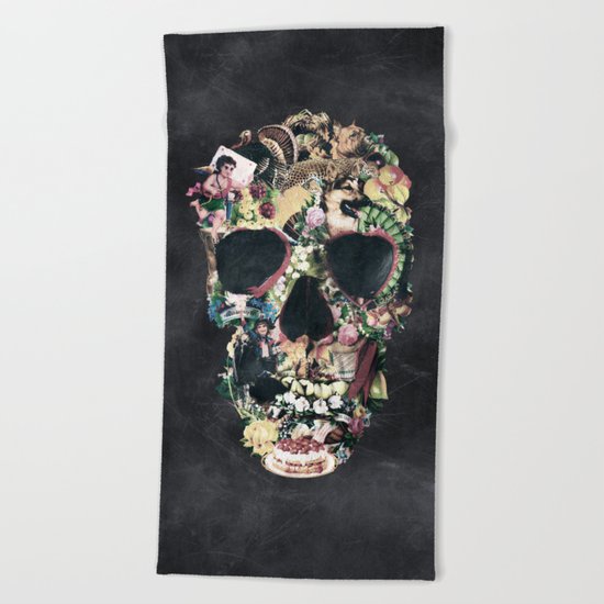 Vintage Skull Beach Towel