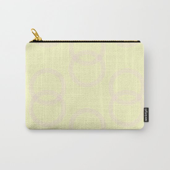 Simply Infinity Link Pink Flamingo on Pale Yellow Carry-All Pouch