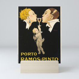 Vintage Wine Poster - Porto Ramos Pinto by Rene Vincent - Vintage French Wine Poster Mini Art Print