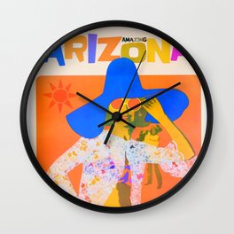 Vintage Travel Poster - Arizona Wall Clock