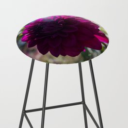 "Purple Dahlia Delight" Flower Photo Art Bar Stool