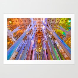 Sagrada Familia in Barcelona, Spain Art Print