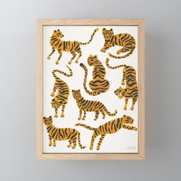 Tiger Collection – Orange Palette Framed Mini Art Print