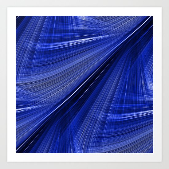 Indigo Blue Electric Highway Art Print