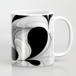 Abstract Black and White with Green Mug