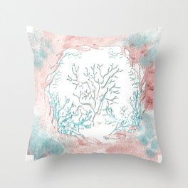 coral reef Throw Pillow
