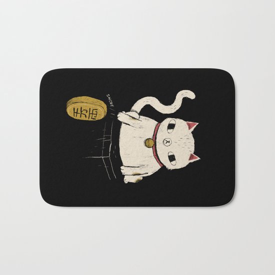 actual lucky cat Bath Mat