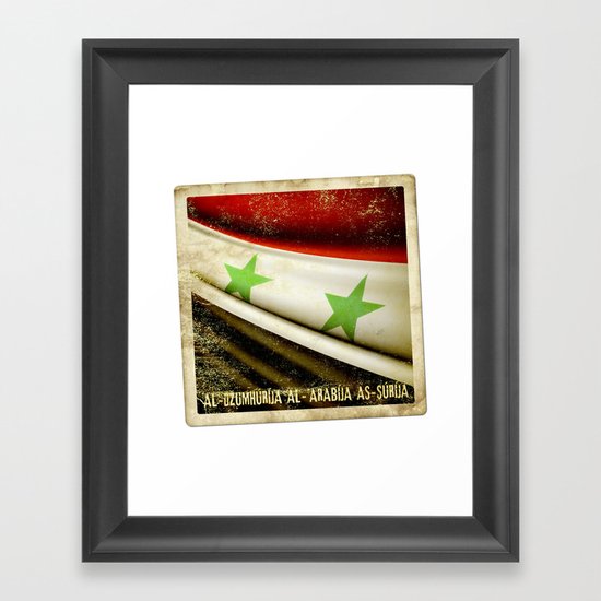 STICKER OF SYRIA flag Framed Art Print