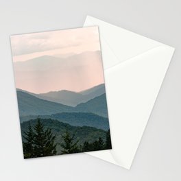 Smoky Mountain Pastel Sunset Stationery Card