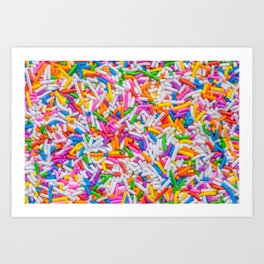 Dessert Rainbow Sprinkles Pattern Art Print